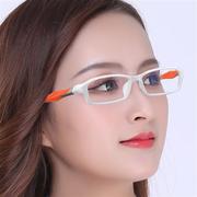 韩版TR90近视眼镜框超轻全框眼镜架白色镜框运动休闲老花平光撞色