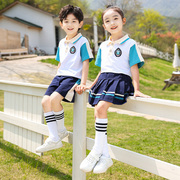 幼儿园园服夏装小学生校服运动服套装两件套儿童夏季班服纯棉英伦
