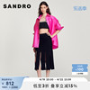 sandrooutlet女装气质大流苏，设计感高腰，黑色半身长裙sfpju00681