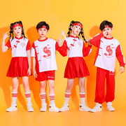 六一儿童啦啦队操比赛运动会入场班服国潮爵士街舞演出服套装