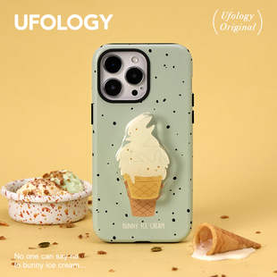 ufology原创韩国进口圆边菲林二合一适用iphone14promax手机，壳13pro苹果12兔子冰激凌11全包xsmaxr夏日可爱