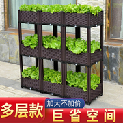 蔬菜种植箱种菜神器特大家庭阳台楼顶户外专用多层塑料花盆栽