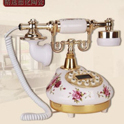 欧式田园复古老式古董陶瓷工艺酒店家用来电显示固话座机电话机