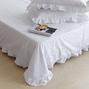 床单单件纯棉床单，枕套三件套1.8米1.5m双人纯色加厚全棉被单