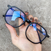防蓝光防辐射近视眼镜女可配有度数韩版黑框素颜复古平光眼镜男潮