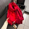 格子围巾女冬季百搭保暖加厚仿羊绒格J纹披肩潮轻奢高级感围脖