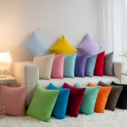 纯色纯棉布沙发抱枕靠垫客厅，靠枕床头抱枕套，不含芯靠垫套大靠背垫