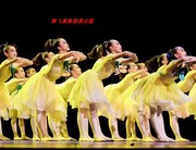 第十二届小荷风采我的未来不是梦演出服儿童黄色蓬蓬裙舞蹈表演服