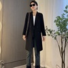 黑色西装外套女春秋韩版中长款小众修身气质，高级感西服上衣女
