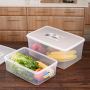 塑料长方形透明保鲜盒商用水果食品级冰箱冰柜专用冷冻密封收纳盒