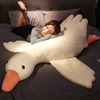 可爱大白鹅抱枕女生睡觉床头靠垫，夹腿长条枕头男生款沙发床上靠枕