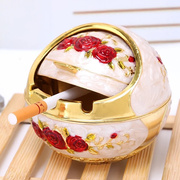 号大球形烟灰缸创意翻盖个性潮流，家用客厅茶几多功能欧式时尚烟缸