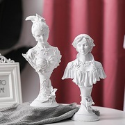 欧式花瓶女人树脂雕塑摆件，酒店大堂工艺品，摆饰家居玄关走廊装饰品