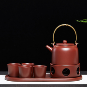 宜兴紫砂茶壶中式功夫茶具套装一壶四杯带茶盘煮茶壶整套家用礼盒