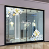 圣诞节玻璃门橱窗装饰贴纸服装店圣诞礼盒场景氛围布置静电贴画