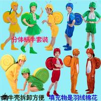 六一动物蜗牛演出服装幼儿园，童小蜗牛话剧，卡通表演服装成人衣服