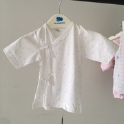 丽婴房婴儿新生儿系带，短袖和尚服开裆裤，夏季薄款