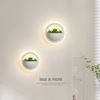 北欧led壁灯卧室床头灯，现代简约绿色创意植物，壁灯过道装饰墙壁灯