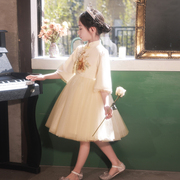 儿童礼服生日公主裙，高端女童主持人花童中式小女孩钢琴演出服国风