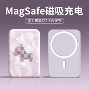 Magsafe磁吸无线充电宝适用苹果15专用10000毫安iphone14充电器小巧便携快充超大容量移动电源华为小米女