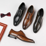 2023商务正装皮鞋男士，复古英伦风青少年，办公鞋绅士牛津德比鞋