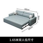 布艺沙发床可折叠多功能两用大小户型客厅贵妃，转角可储物客厅沙发