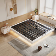 悬浮床双人床1.5米铁艺床，不锈钢加固加粗加厚1.2米出租房用铁架床
