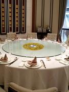 园餐桌转桌盘玻璃大圆盘，桌转盘饭店，专用歺餐桌钢化玻璃带旋转饭台