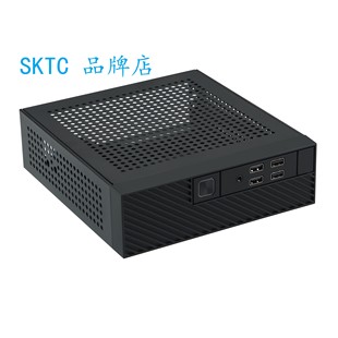 sktcm10迷你电脑机箱，itx主板6cm厚度，usb3.0htpc机箱4个usb