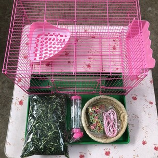 大号养殖笼子兔笼，高级豚鼠笼子宠物，用品防喷尿蓝盆