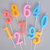 25个装烘培生日蛋糕装饰马卡龙粉色数字蜡烛0-9儿童甜品派对用品