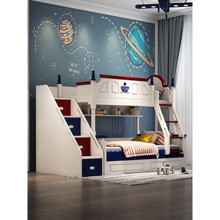 莱鑫迪儿童床实木上下床双层床两层高低床双人床上下铺木床子母床