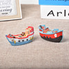 地中海树脂船小海盗船创意家居摆件海洋主题装饰品儿童小礼物