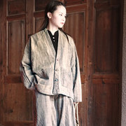 新中式女装轻国风上衣女佛系禅意，亚麻苎麻原创品牌唐装外套中国风