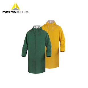 代尔塔407005ma305双面，pvc涂层防水透气连体式风衣款雨衣