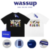 WASSUP国风潮牌联名史努比夏季短袖t恤男女同款情侣宽松学生半袖