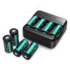 ravpowercr123a3v铁锂电池，可充电850max8节含充电器套装