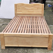 高档实木床1.5米单双人床，现代简约主卧婚床经济型硬板床老式上海
