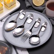 创意不锈钢虾滑勺自助餐弯柄勺餐厅分子料理勺家用时尚沙拉勺子
