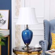 创意欧式冰裂陶瓷台灯摆件卧室床头柜样板房间家用实用家居装饰品