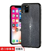 适用iphone14promax真皮珍珠鱼手机，壳苹果13防摔12por鳄鱼保护套