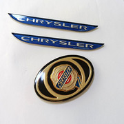 适用于克莱斯勒300c改装车标贴中网，标前标大捷龙镜面个性汽车标贴