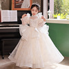 儿童礼服公主裙走秀花童婚礼小女孩连衣裙，主持人宝宝钢琴演出服