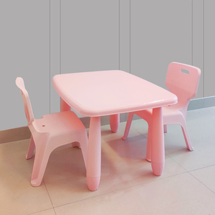加厚儿童桌椅幼儿园桌椅宝宝桌学习桌书桌塑料桌子卡通长方桌组合