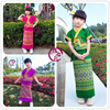 滇七彩泰国女童装傣族，儿童舞蹈服装演出礼服，泼水节民族服饰套装