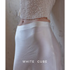 whitecube高端进口醋酸纤维缎面，真丝流光高腰长裙，鱼尾半身裙子女