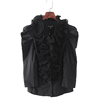 品牌系列春夏款，女装库存折扣复古花边，领黑色衬衫f1485c