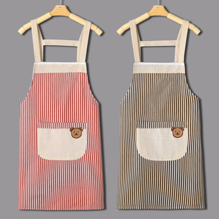 棉布围裙裙子家用厨房做饭的围腰时尚可爱女工作服韩版女士小清新