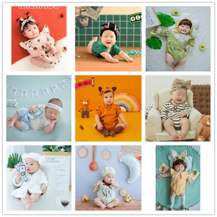 2024年展会儿童摄影服装婴儿百天主题拍照服饰照相道具衣服