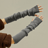冬季女学生针织长款手套袖套 毛线半截假袖子手臂套 防寒保暖